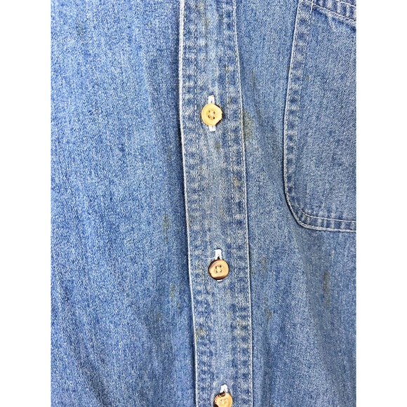 Savil Rowe Denim Button Down Longsleeve Shirt - Picture 8 of 16